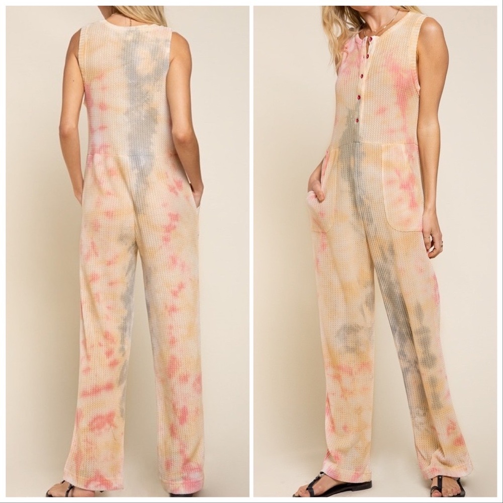 POL Hand Dip Dyed Statement Jumpsuit - Picture 3 of 11